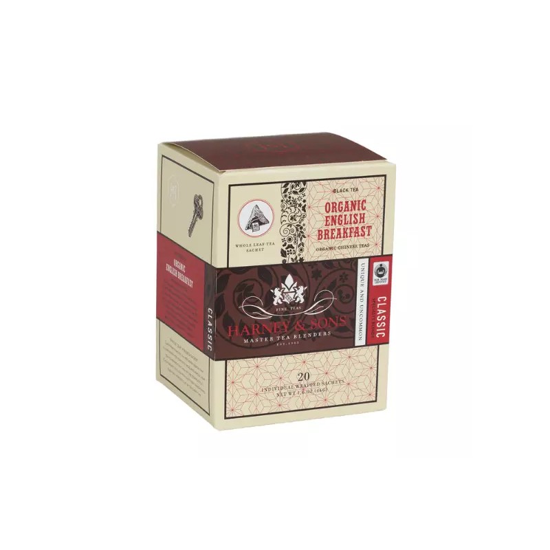 Harney & Sons ORGANIC ENGLISH BREAKFAST 20 count box wrapped
