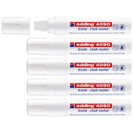 edding 4090 Window Marker, 4-15 mm (Pack of 5, White)