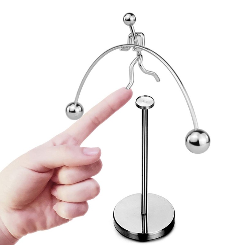 ThinkTop Weightlifter Kinetic Art Balance Steel Balance Physics Eduecational Decoration