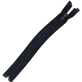 Plush Addict Number 5 Open-Ended Zip Fasteners for Sewing, Crafts, Clothing and Accessories - Black - 28" / 71cm