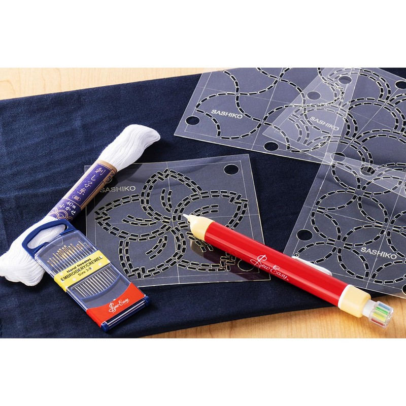 Sew Easy Sashiko Kit - 40 x 40 cm Kissenbezug