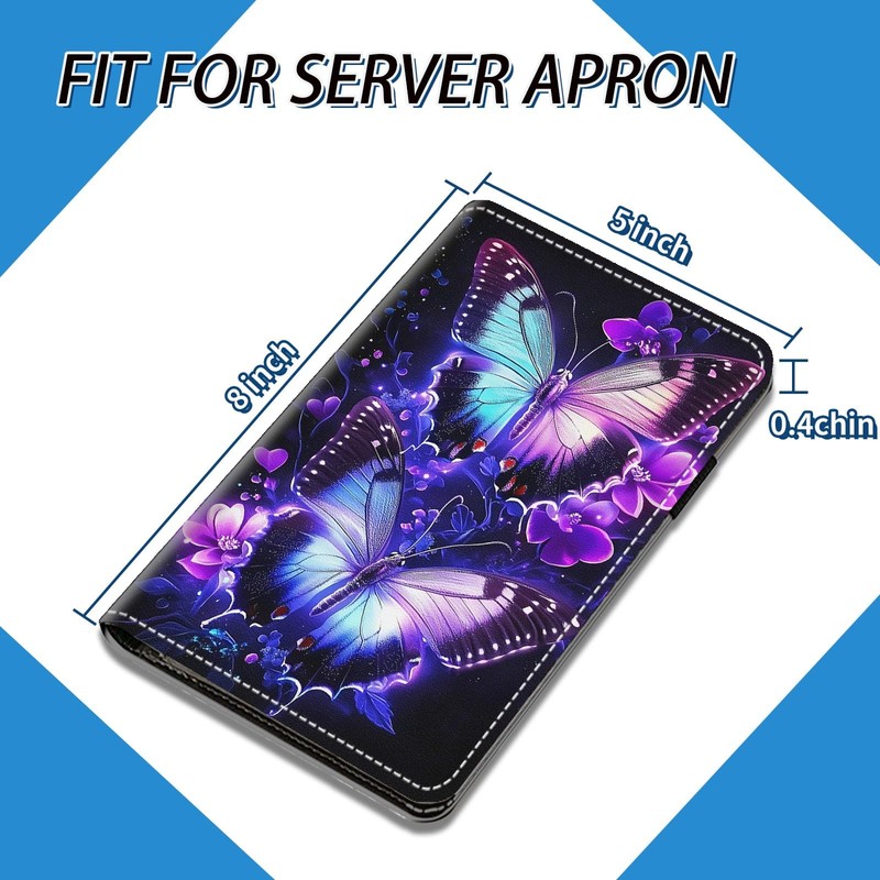 NLZQTTBD Server Books for Waitress Cute Waitress Book PU Leather