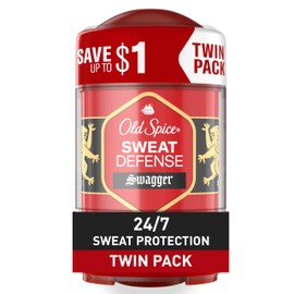 Old Spice Old Spice Antiperspirant and Deodorant for Men, 24/7 Sweat and Odor Protection, Soft Solid, Swagger with Cedarwood Scent, 2.6 oz (Pack of 2)