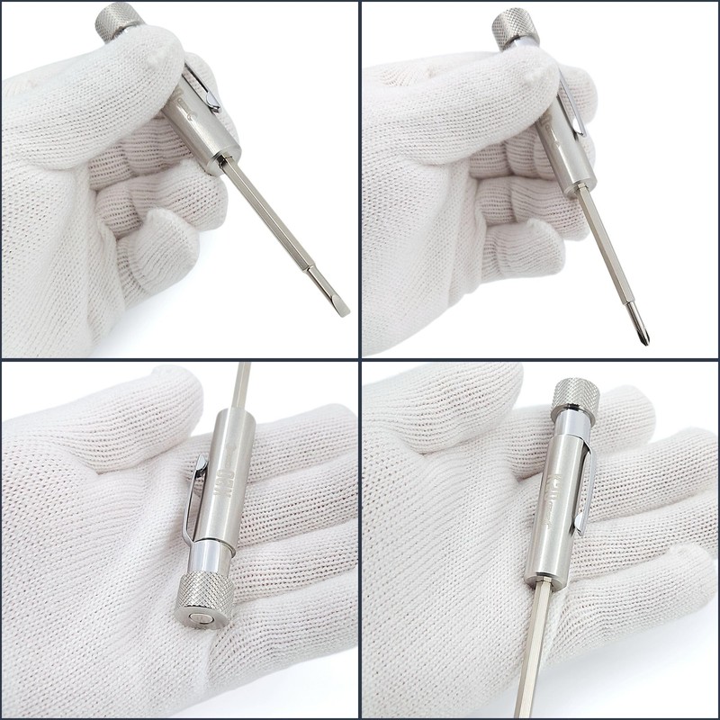 Pocket Screwdriver with Clip and Magnet - Phillips and Slotted-Flat