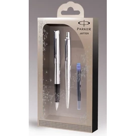 Parker Jotter Stainless Steel Fountain Pen and Ballpoint Pen Set