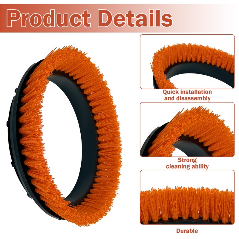 Xihu Commercial 237047 Nylon Carpet Orbiter Brush, 10.5" Diameter, Polypropylene
