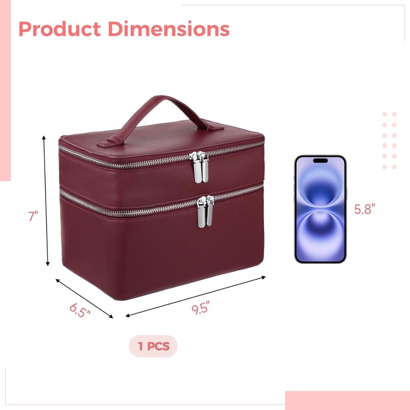 Makeup Vanity Bag for Women - Large Capacity Cosmetic Organizer