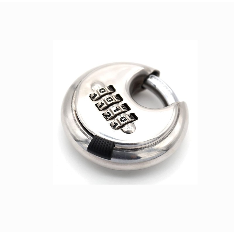 Shiwaki 4 Digital Combination disc Padlock Stainless Steel Rust Padlock
