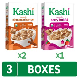 Kashi Breakfast Cereal, Organic, Whole Grain, Variety Pack (3 Boxes)