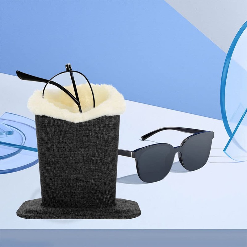 Operitacx 2 Pieces Plush Lined Glasses Holder Glasses Stand Case