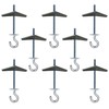 Alovexiong 8 Pack Carbon Steel Plasterboard Ceiling Hooks Spring Toggle