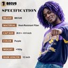 Mens Purple Dreadlock Wig 12" Short Locs Wig for Cosplay