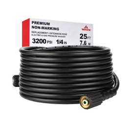 YAMATIC Pressure Washer Hose 25FT 1/4" Kink Resistant M22 Brass Fitting Power Washer Hose Replacement for Ryobi, Troy Bilt, Greenworks, CRAFTSMAN & More High PressureWashers, 3200 PSI
