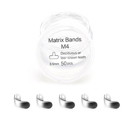 Windplusya Dental Sectional Matrix System Dental Matrix Ring and Band Set, Dental Sectional Matrix Bands Ring, Dental Clip Clamp Ring, Matrix Bands for Dental Restorations.-3.5mm50pcs