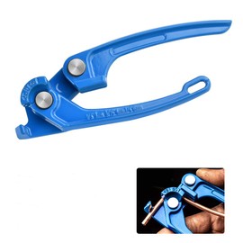 YUENWUZINIC Pipe Bender, Manual Tube Bender, For Pipe Machining 1/8", 3/16", 1/4" Pipe, Can Bend Up To 90 Degrees, Hand Tube Bender, Air Conditioning Plumbing Tool, Soft Copper/Iron/Aluminum Pipe, Bending Tool, DIY Processing (Blue)