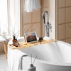 Realgulf Bamboo Bathtub Tray | Splash-Proof Adjustable (28-40 Inch) |
