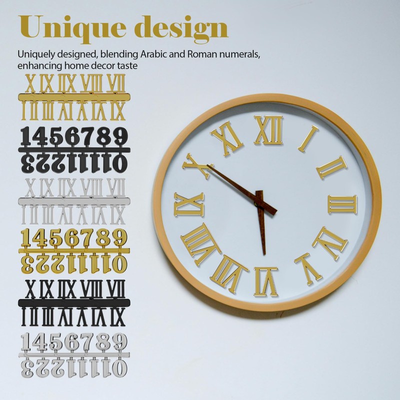 SHINEOFI 18pcs Clock Numerals Kit, DIY Digital Clock Numbers, Arabic