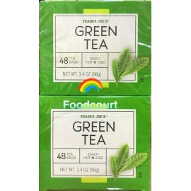 Trader Joe's 2 Packs Trader Joe's Green Tea Bagged Tea 48 Tea Bags 3.4 oz Each, Total 96 ct