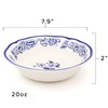 Euro Ceramica Blue Garden 16 Piece Oven Safe Hand Painted