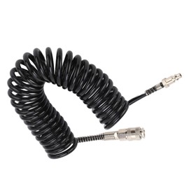 Recoil Air Hose, Air Compressor Hose, Pressure Resistant, Durable, Flexible, Lightweight, Spiral Air Hose with Bend Limiters for Car and Motorcycle (5m/16.4ft)