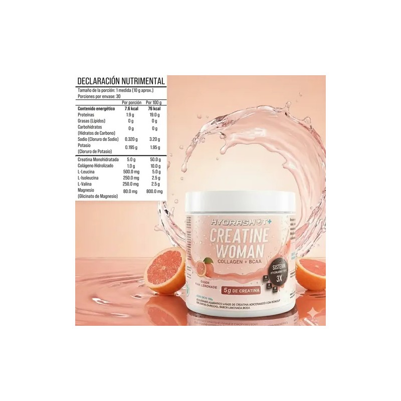 Creatina 5g Bcaacolgeno Splash Hydrashot Hydramatrix 300g Limonada Rosa