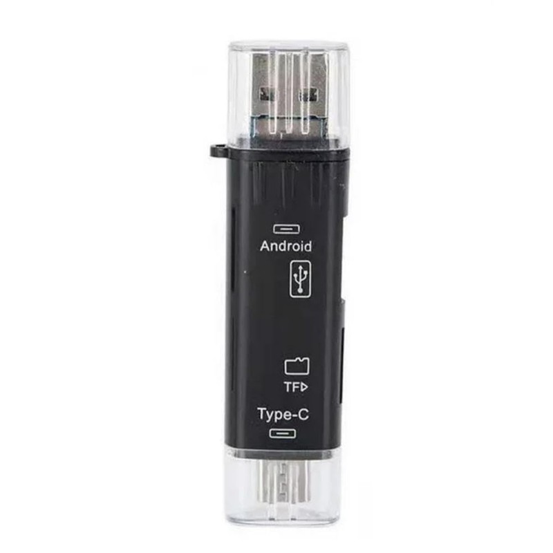 5 in 1 SD Card Reader, Dual Connector USB C
