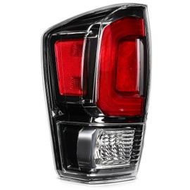 ECCPP Left Side Taillight Assembly Fit with 2020-2023 for Toyota Tacoma Headlight Chrome Housing Red Lens OE:8156004210 8155004210 (Bulbs Not include)