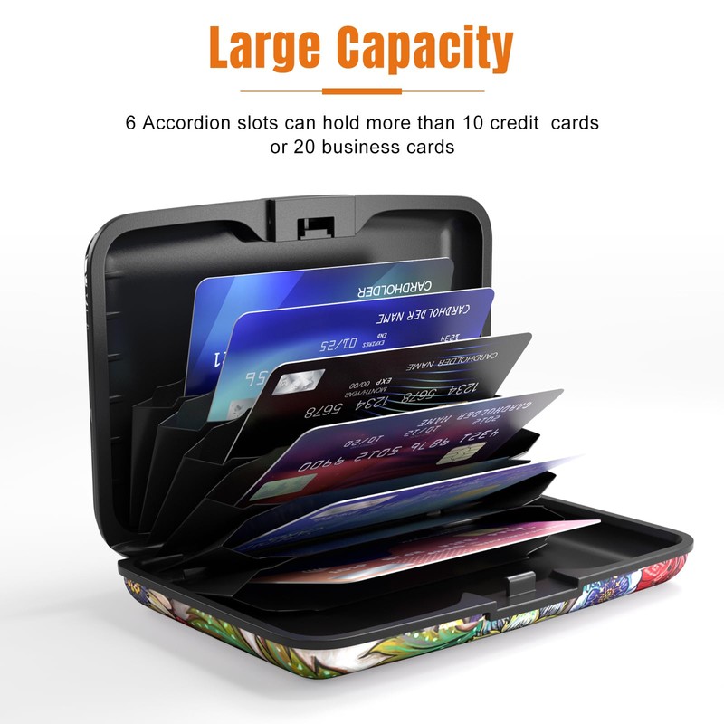 Rimilak Aluminuml Credit Card Holder, Mini Credit Card Wallet RFID