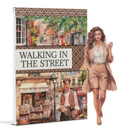 Snylcce Complex Past Events Series Sticker Book - 20 Sheets Vintage PET Stickers for Scrapbooking, Walking in The Street, Ephemera, and Decorative Crafts - Pre-Cut Floral Design Stickers