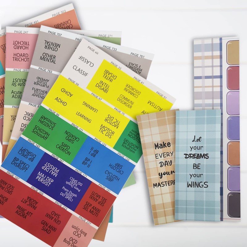 Index Tabs for DSM-5, Color-Coded DSM-5 Tabs, Laminated for Protection,