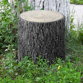 Sonwyoung Faux Oak Stump Cover for Yard, Landscape and Garden Pump Fake Stump Cover, Diameter 11.18Inch, Height 15.75 Inch