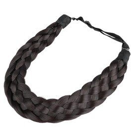 Gledola 5 Strands Synthetic Hair Braided Headband Hair Braided Headband (Brunette Brown)