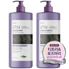 Marchen Merhent Tea Tree Rosemary Shampoo & Treatment 1500ml 1 Set / 메르헨트 티트리 로즈마리 샴푸&트리트먼트 1500ml 1세트