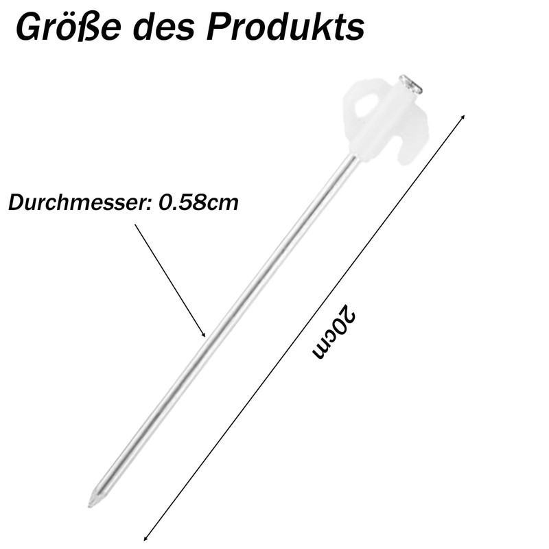 Pack of 10 Camping Pegs, 20 cm Fluorescent Tent Pegs,
