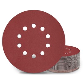 9 Inch 10 Holes Sanding Disc 320 Grit Drywall Sandpaper 30PCS for Popcorn Ceiling Sander Pads