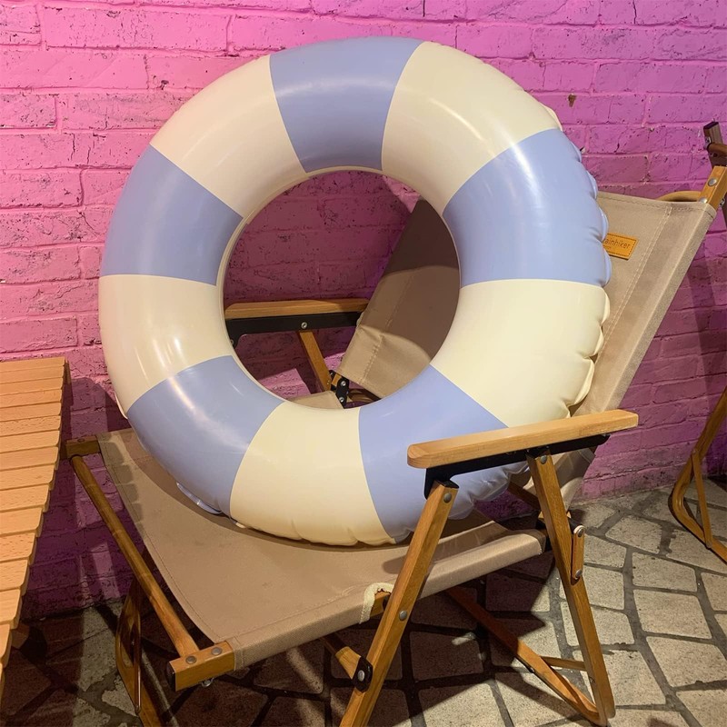 Medium Swim Ring for Kids Adults, 25 Inch Classic Striped
