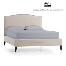 Microfiber RV Sheet Sets, 42x80 Bunk, Light Grey Solid, Bed Sheets for Campers, RV's & Travel Trailers Easy Fit Mattress up to 10 Inch Deep Pockets - Fitted RV Sheets