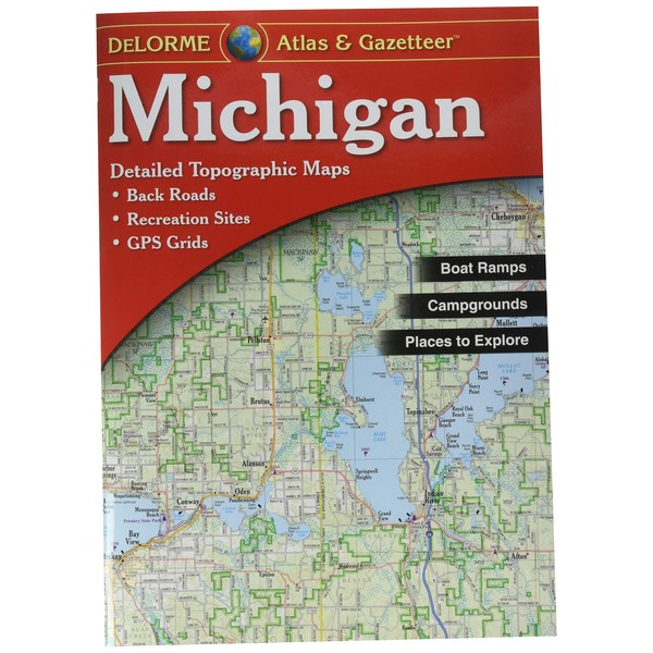 Garmin Delorme Atlas & Gazetteer Paper Maps- Michigan, AA-008858-000