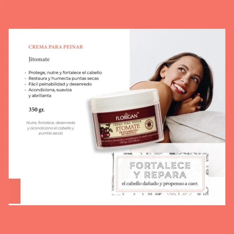Crema Para Peinar Jitomate Tratamiento Nutritivo Florigan