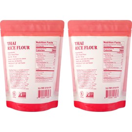 52USA Thai Rice Flour 32 Ounce (Basic), 1 Pound (Pack of 2), Rice Flour for Baking or Cooking, Product of Thailand, All Natural White Rice Flour, Vegan