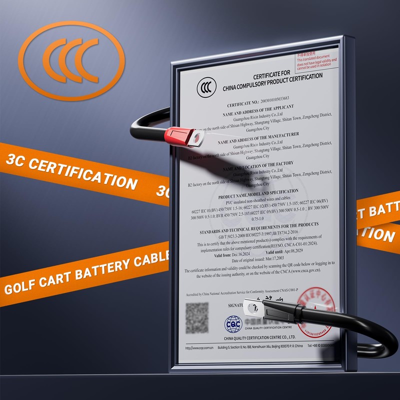 CLUBRALLY Club Car Precedent Battery Cables Set 48 Volt 3