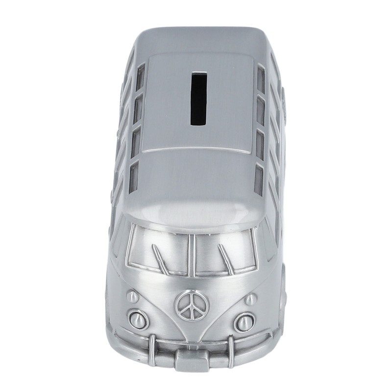 Metal Piggy Bank Bus Shape Cute Alloy Children Money Saving