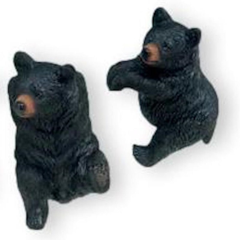 The Bridge Collection 3" Black Bear Pot Hangers - Set