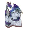 Guardian Of Bibliography Purple Blue Dragon Emerging Out Of Spell