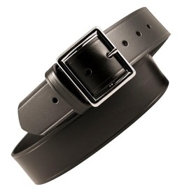 Boston Leather 1 3/4 Garrison Belt - Mens, Nickel Buckle, Plain, 36 in, Black, 6505-1-36