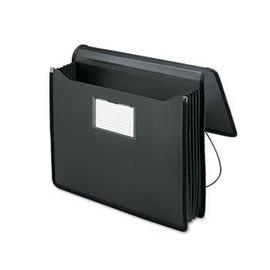 Premium 5 1/4 Inch Accordion Expansion Wallets, Poly, Letter, Black