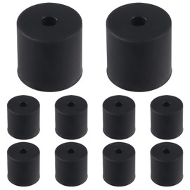 AITIAO 10Pcs 3D Printer Heatbed Silicone Leveling Column 16mm 3D Printer Heatbed Parts Solid Bed Mounts Stable Hotbed Heat-Resistant Silicone Buffer Compatible with CR-10 Ender 3 (Black,16mm)