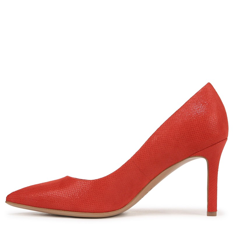 Naturalizer Womens Anna Pump Red Suede Textured 8 W