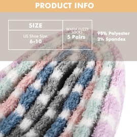 Tavaleu Fuzzy Socks for Women, Fluffy Socks Women, Winter Cozy Socks, Warm Slipper Socks, Soft Home Sleeping Socks for Women