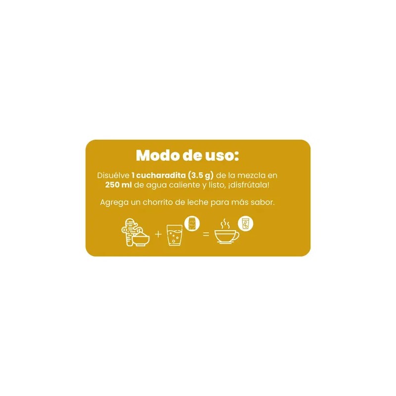 Cúrcuma Orgánica y Saludable Golden Milk 120g
